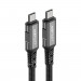 Acefast Acewire Pro USB4 USB-C to USB-C Fast Charging Cable 240W - здрав USB4 кабел с въжена оплетка за устройства с USB-C порт (100 см) (черен) 3