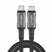 Acefast Acewire Pro USB4 USB-C to USB-C Fast Charging Cable 240W - здрав USB4 кабел с въжена оплетка за устройства с USB-C порт (100 см) (черен) 1
