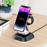 Acefast 3-in-1 Inductive Wireless Charging Station 15W - тройна поставка (пад) за безжично зареждане за iPhone с Magsafe, Apple Watch и AirPods (черен) 6