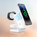 Choetech T608 3-in-1 Wireless Charger 15W - тройна поставка (пад) за безжично зареждане за iPhone, Apple Watch, AirPods и Qi съвместими мобилни устройства (бял) 6