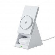Choetech T600 3-in-1 Inductive Wireless Charging Station 15W (white) 2
