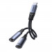 Joyroom USB-C Male to 2xUSB-C Female Audio Adapter DAC - активен USB-C адаптер с 2xUSB-C изхода за устройства с USB-C порт (черен) 1