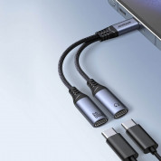 Joyroom USB-C Male to 2xUSB-C Female Audio Adapter DAC - активен USB-C адаптер с 2xUSB-C изхода за устройства с USB-C порт (черен) 4