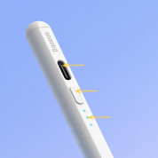 Baseus Smooth Writing 2 Stylus With LED Indicators (Active with Palm Rejection) (P80015802213-01) - професионална писалка за iPad Pro 12.9 (2018-2022), iPad Pro 11 (2018-2022), iPad Air 5 (2022), iPad Air 4 (2020) (бял) 7