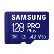 Samsung MicroSD 128GB PRO Plus Plus USB Reader A2 - microSD памет с USB-A четец за Samsung устройства (клас 10) (подходяща за GoPro, дронове и други)  1