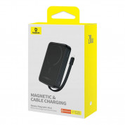 Baseus Magnetic Mini Wireless Charging Power Bank 10000 mAh 20W (P10022109113) - преносима външна батерия с USB-C порт и безжично зареждане с MagSafe (черен)  7
