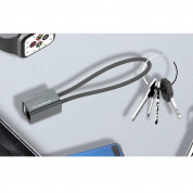 LDNIO LC98 Durable USB-C to USB-A Cable 2.4A - кабел тип ключодържател за всички устройства с USB-C конектор (10 см) (тъмносив) 4