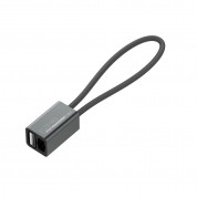 LDNIO LC98 Durable USB-C to USB-A Cable 2.4A - кабел тип ключодържател за всички устройства с USB-C конектор (10 см) (тъмносив) 1