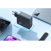 McDodo GaN 5 Pro Fast Wall Charger 140W - захранване за ел. мрежа за лаптопи, смартфони и таблети с USB-A и 2xUSB-C изходи с технология за бързо зареждане (черен) 1