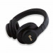 Guess PU Leather 4G Tone on Tone Script Logo Bluetooth Headphones - безжични блутут слушалки с микрофон за мобилни устройства (черен) 2