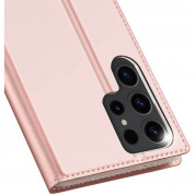 Dux Ducis Skin Pro Case - кожен калъф с поставка и отделение за кр. карти за Samsung Galaxy S24 Ultra (розов) 2
