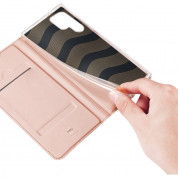 Dux Ducis Skin Pro Case - кожен калъф с поставка и отделение за кр. карти за Samsung Galaxy S24 Ultra (розов) 6