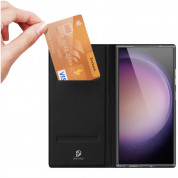 Dux Ducis Skin Pro Case - кожен калъф с поставка и отделение за кр. карти за Samsung Galaxy S24 Ultra (черен) 1