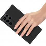 Dux Ducis Skin Pro Case - кожен калъф с поставка и отделение за кр. карти за Samsung Galaxy S24 Ultra (черен) 5