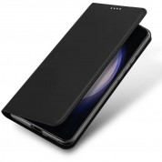 Dux Ducis Skin Pro Case - кожен калъф с поставка и отделение за кр. карти за Samsung Galaxy S24 (черен) 3