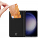 Dux Ducis Skin Pro Case - кожен калъф с поставка и отделение за кр. карти за Samsung Galaxy S24 Plus (черен) 2