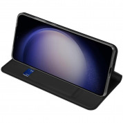 Dux Ducis Skin Pro Case - кожен калъф с поставка и отделение за кр. карти за Samsung Galaxy S24 Plus (черен) 4