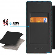 Dux Ducis Skin X Pro Magnetic Wallet Case - удароустойчив хибриден кожен кейс с отделение за карти и MagSafe за Samsung Galaxy S24 Ultra (черен-прозрачен) 10