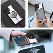 Dux Ducis Skin X Pro Magnetic Wallet Case - удароустойчив хибриден кожен кейс с отделение за карти и MagSafe за Samsung Galaxy S24 Ultra (черен-прозрачен) 4