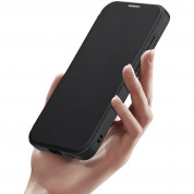 Dux Ducis Skin X Pro Magnetic Wallet Case - удароустойчив хибриден кожен кейс с отделение за карти и MagSafe за Samsung Galaxy S24 Plus (черен-прозрачен) 5