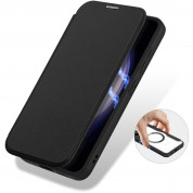 Dux Ducis Skin X Pro Magnetic Wallet Case - удароустойчив хибриден кожен кейс с отделение за карти и MagSafe за Samsung Galaxy S24 Plus (черен-прозрачен) 6