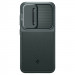 Spigen Optik Armor Case - тънък качествен силиконов (TPU) калъф с капак за камерата за Samsung Galaxy S24 (зелен) 2