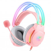Onikuma X26 Gaming Headphones - USB гейминг слушалки с микрофон за PC (розов) 2