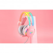 Onikuma X26 Gaming Headphones - USB гейминг слушалки с микрофон за PC (розов) 7