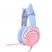 Onikuma K9 Gaming Headphones - USB гейминг слушалки с микрофон за PC (розов-син) 4
