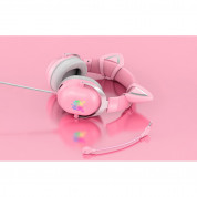 Onikuma X11 Gaming Headphones - USB гейминг слушалки с микрофон за PC (розов) 5