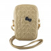 Hello Kitty PU Quilted Pattern Kitty Head Logo Phone Zipper Bag - дизайнерска чанта (органайзер) за мобилни устройства и аксесоари (златист) 2