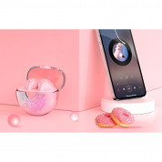 Onikuma T35 TWS Bluetooth Headphones - безжични блутут слушалки със зареждащ кейс (розов) 7