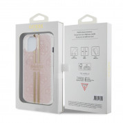 Guess IML 4G Gold Stripe Case for iPhone 15 (pink) 6