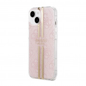 Guess IML 4G Gold Stripe Case for iPhone 15 (pink) 1