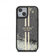 Guess Liquid Glitter Gold Stripe Case for iPhone 15 (black) 2