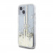 Guess Liquid Glitter Gold Stripe Case - дизайнерски кейс с висока защита за iPhone 15 (прозрачен) 2
