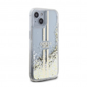 Guess Liquid Glitter Gold Stripe Case for iPhone 15 (clear) 3