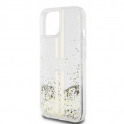 Guess Liquid Glitter Gold Stripe Case for iPhone 15 Plus (clear) 4