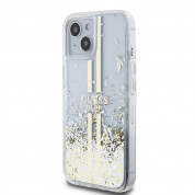 Guess Liquid Glitter Gold Stripe Case for iPhone 15 Plus (clear) 1