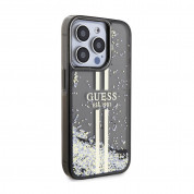 Guess Liquid Glitter Gold Stripe Case for iPhone 15 Pro (black) 3