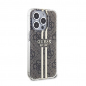 Guess IML 4G Gold Stripe Case for iPhone 15 Pro (brown) 3