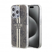 Guess IML 4G Gold Stripe Case for iPhone 15 Pro (brown)