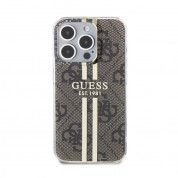 Guess IML 4G Gold Stripe Case for iPhone 15 Pro (brown) 2