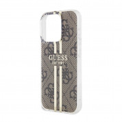 Guess IML 4G Gold Stripe Case for iPhone 15 Pro (brown) 4