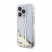 Guess Liquid Glitter Gold Stripe Case - дизайнерски кейс с висока защита за iPhone 15 Pro (прозрачен) 2