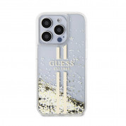Guess Liquid Glitter Gold Stripe Case for iPhone 15 Pro (transparent) 2