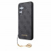Guess PU 4G Charms Collection Leather Hard Case - дизайнерски кожен кейс за Samsung Galaxy S24 (сив) 2