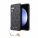 Guess PU 4G Charms Collection Leather Hard Case - дизайнерски кожен кейс за Samsung Galaxy S24 (сив) 1