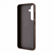 Guess PU 4G Stripe Leather Hard Case - дизайнерски кожен кейс за Samsung Galaxy S24 (кафяв) 5