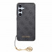 Guess PU 4G Charms Collection Leather Hard Case - дизайнерски кожен кейс за Samsung Galaxy S24 Plus (сив) 3